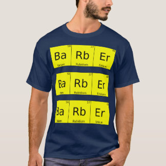 T-shirt Barber Tableau périodique amusant Barber Cadeau