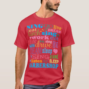 T-shirt Barbershop Music Chanteur mignon Quartet Cadeau Te