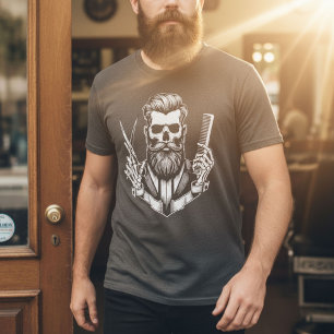 T-shirt Barbier à tête haute ciseau professionnel Barbier