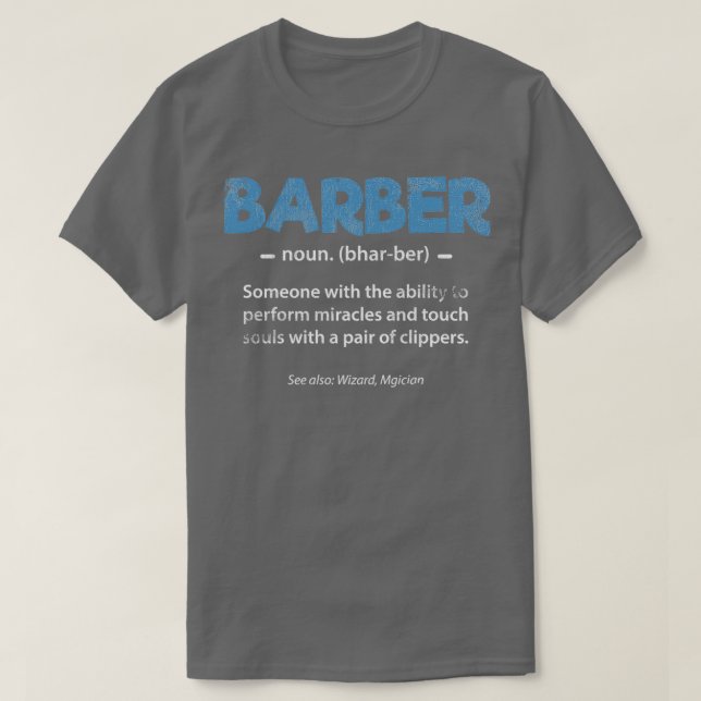 T-shirt Barbier Définition Coiffeuse coiffeuse coiffeuse c (Design devant)
