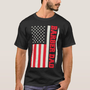 T-shirt Barbier patriotique Coiffeur coiffeur coiffeur Bar