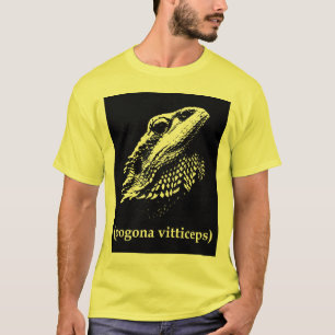 T-shirt barbu de dragon de vitticeps jaunes de
