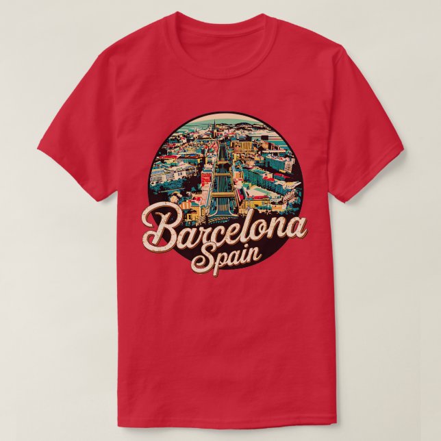 T-shirt Barcelone Espagne (Design devant)