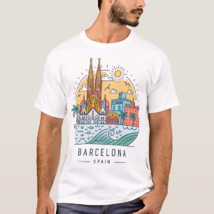 T-SHIRT BARCELONE, ESPAGNE