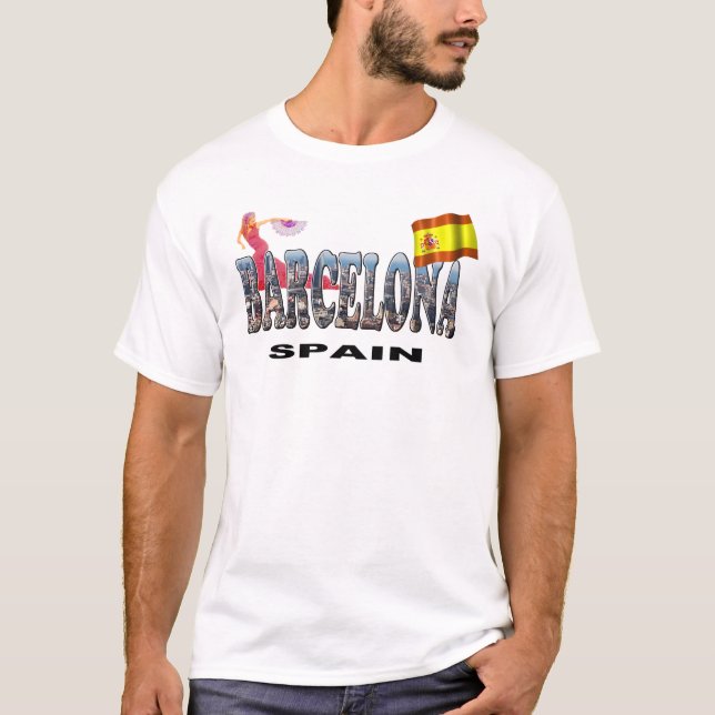 T-shirt Barcelone Espagne (Devant)