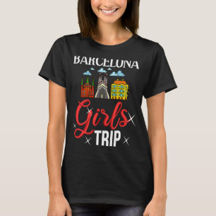 T-shirt Barcelone Espagne City Voyage Skyline Carte Voyage