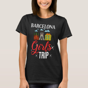 T-shirt Barcelone Espagne City Voyage Skyline Carte Voyage