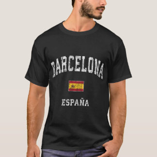 T-shirt Barcelone Espagne Sport sportif Vintage Design Pul