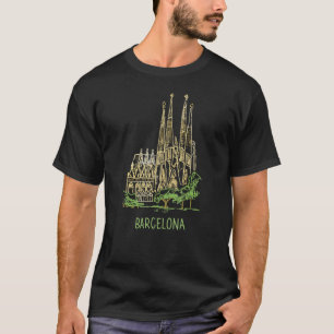 T-shirt Barcelone Ville Espagne souvenir pour hommes femme