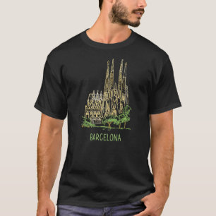 T-shirt Barcelone Ville Espagne souvenir pour hommes femme