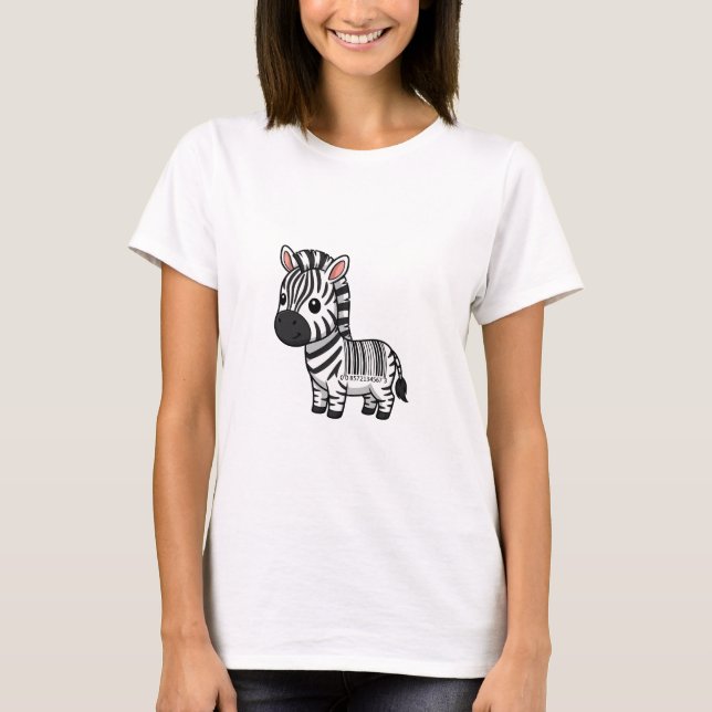 T-shirt Barcode Zebra Cutie (Devant)