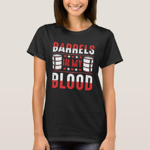 T-shirt Barils Dans Mon Sang Aime L'équitation De Barils B