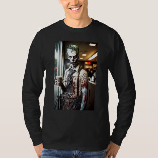 T-shirt Barista café zombie   Zombies dans la vie quotidie