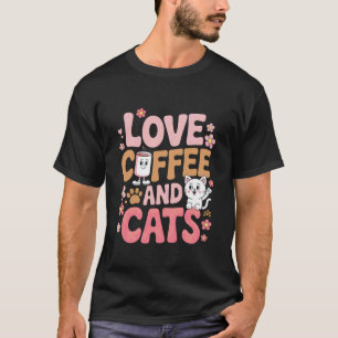 T-shirt Baristas de café drôle de bistrot de chats mignons