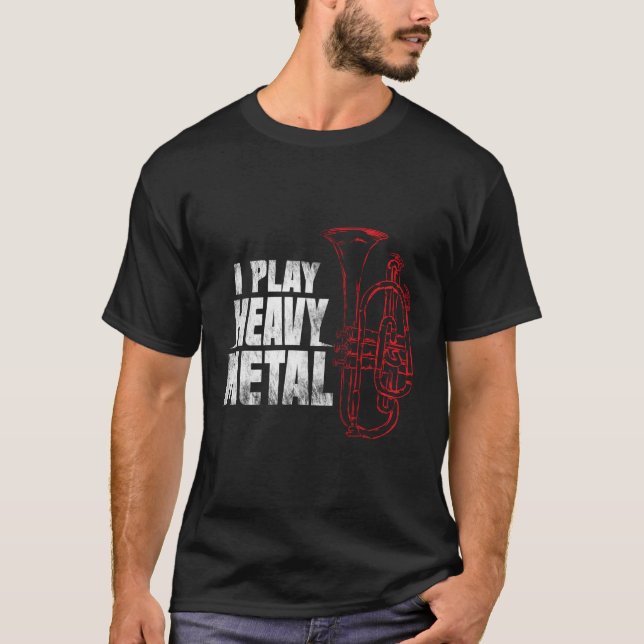T-shirt Baritone Euphonium Pour Musicien De Musique (Devant)