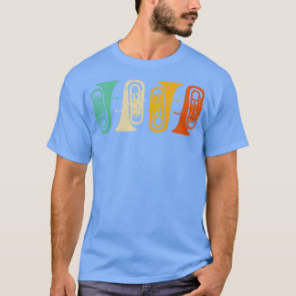 T-shirt Baritone Euphonium Retro Vintage Tuba Brass Instru