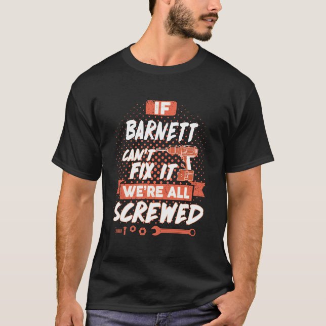 T-shirt BARNETT Nom, BARNETT nom de famille crête (Devant)