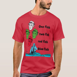 T-shirt Barney Miller Un Poisson Deux Poissons Rouge Poiss