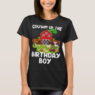 T-shirt Barnyard Birthday Farm Animaux Cousin Birthday Boy