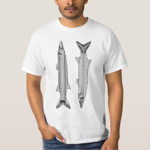 T-shirt Barracuda Poisson Adult Coloriage Chemise