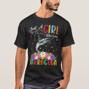 T-shirt Barracuda Poisson Juste Une Fille Qui Aime Barrac