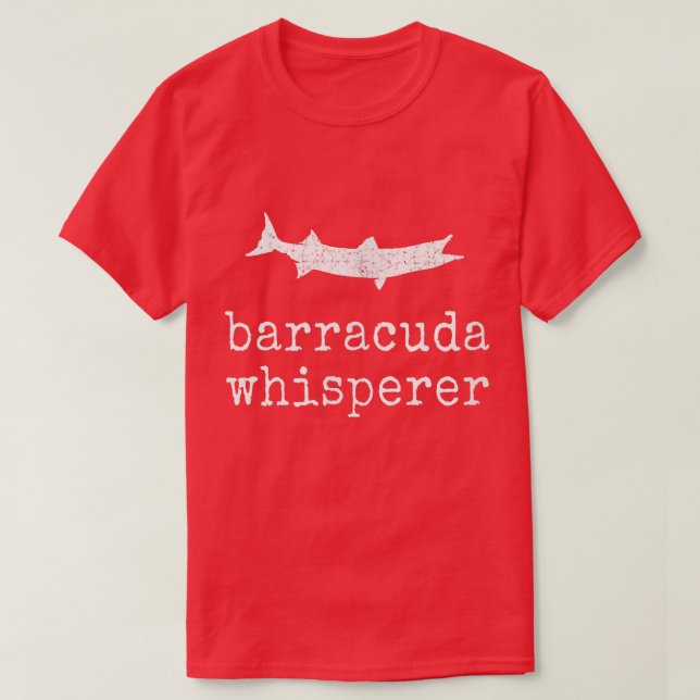 T-shirt Barracuda WhispererFunny Barracuda Pêche  (Design devant)
