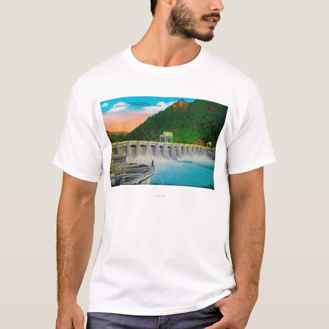 T-shirt Barrage de Bonneville sur le fleuve Columbia (Devant)