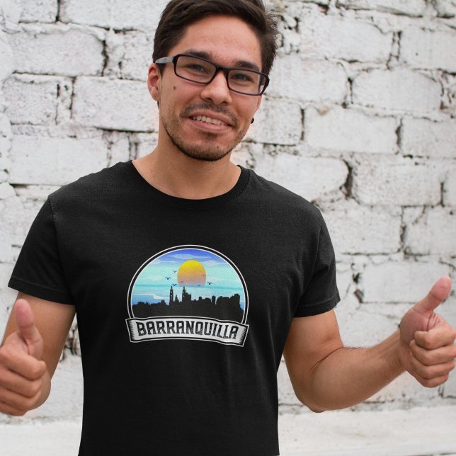 T-shirt Barranquilla Colombie Skyline Panorama (Barranquilla Colombia Skyline Panorama View T-Shirt)