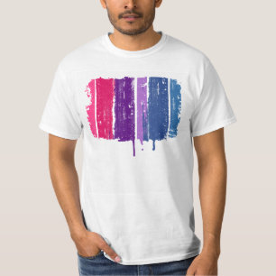 T-SHIRT BARRE BISEXUELLE D'ENCRE DE FIERTÉ