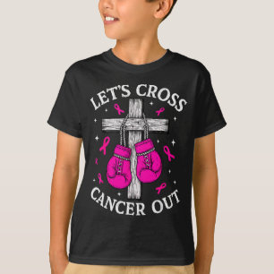 T-shirt Barre Cancer Out Cancer du Sein Rose Boxe Ch