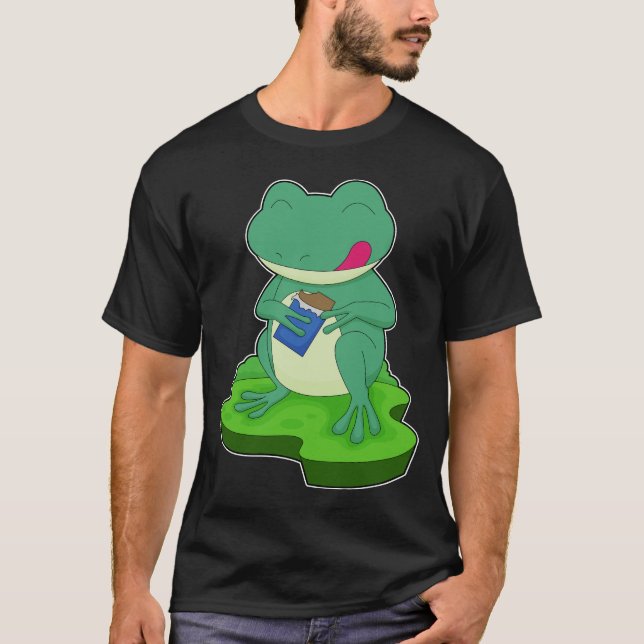 T-shirt Barre de chocolat de grenouille (Devant)