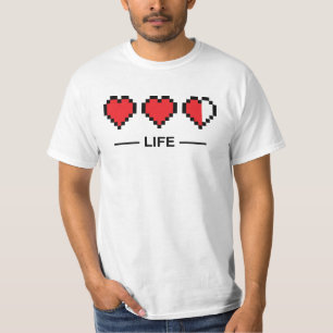 T-shirt barre de la vie 8bit