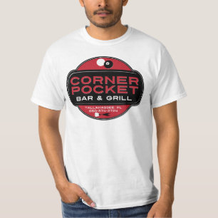 T-shirt Barre de poche et Grille - RED