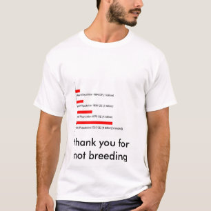 T-shirt barre de population humaine sans enfant