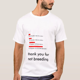 T-shirt barre de population humaine sans enfant