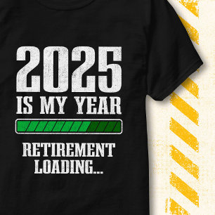 T-shirt Barre de Progression Drôle Retraite 2025 Retraite