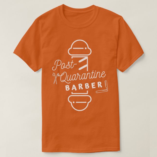 T-shirt Barre post-quarantaine en blanc (Design devant)