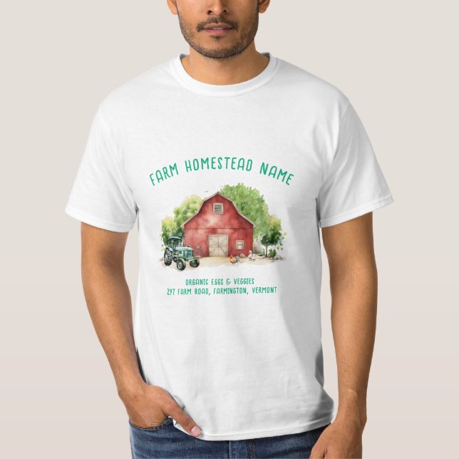 T-shirt Barre Poulet Coop Ferme à double face (Devant)