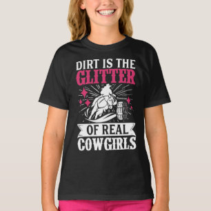 T-shirt Barrel Racer Dirt Est La Parties scintillant De Vé