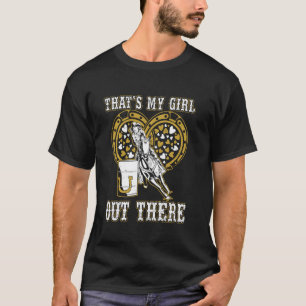 T-shirt Barrel Racing Papa C'Est Ma Fille Là-Bas Pour Rod