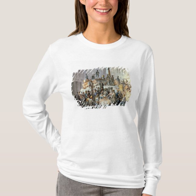 T-shirt Barricades dans Marzstrasse, Vienne, 1848 (Devant)