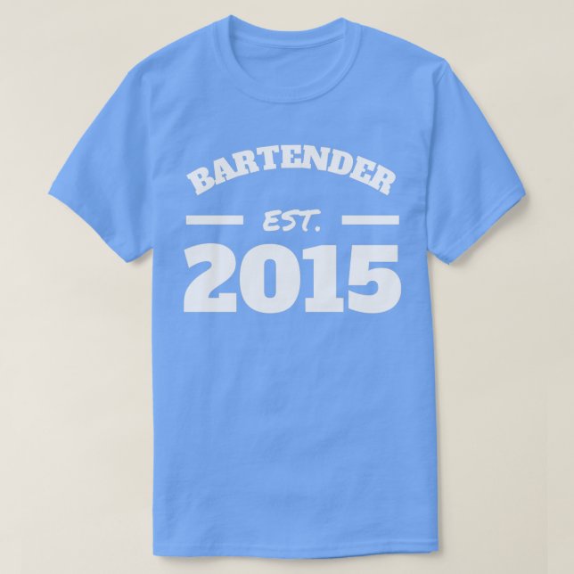 T-shirt Bartender Est 2015 (Design devant)