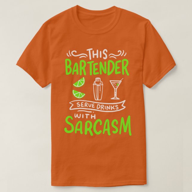 T-shirt Bartender Funny Bartender (Design devant)