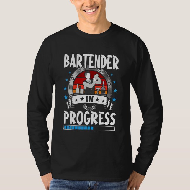 T-shirt Bartender In Progress Trainee Student (Devant)