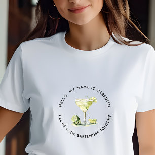 T-shirt Bartender Margarita Cocktail Événement Personnalis
