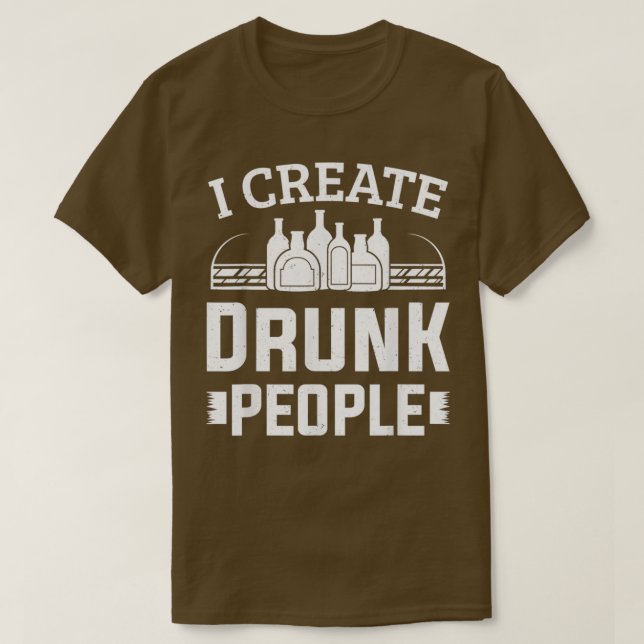 T-shirt Bartending Bartender I Create DrunPeople Barman (Design devant)