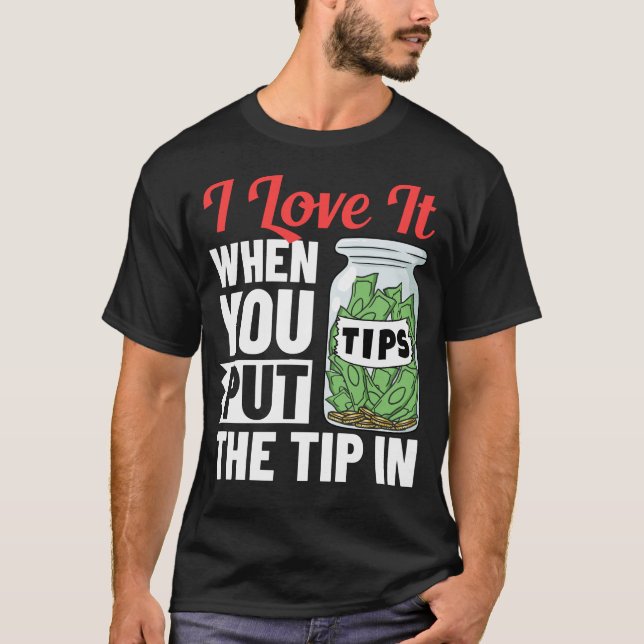 T-shirt Bartending Tranche Barman en pointe (Devant)