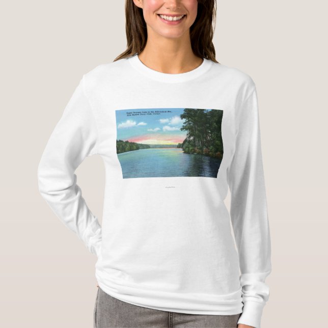 T-shirt Bartlett portent la vue de club du lac supérieur (Devant)