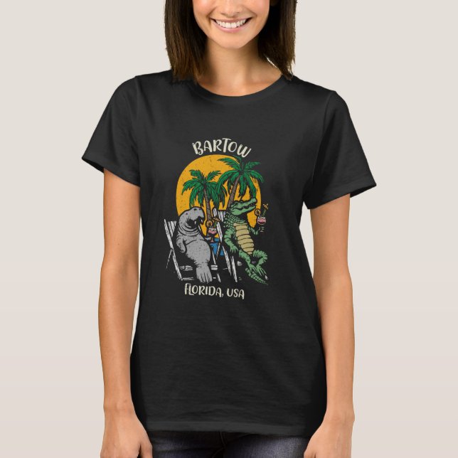 T-shirt Bartow Floride USA Funny Manatee et Alligator Des (Devant)