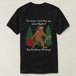 T-shirt Bas de plaisanterie de Noël de Père Noël Squatch